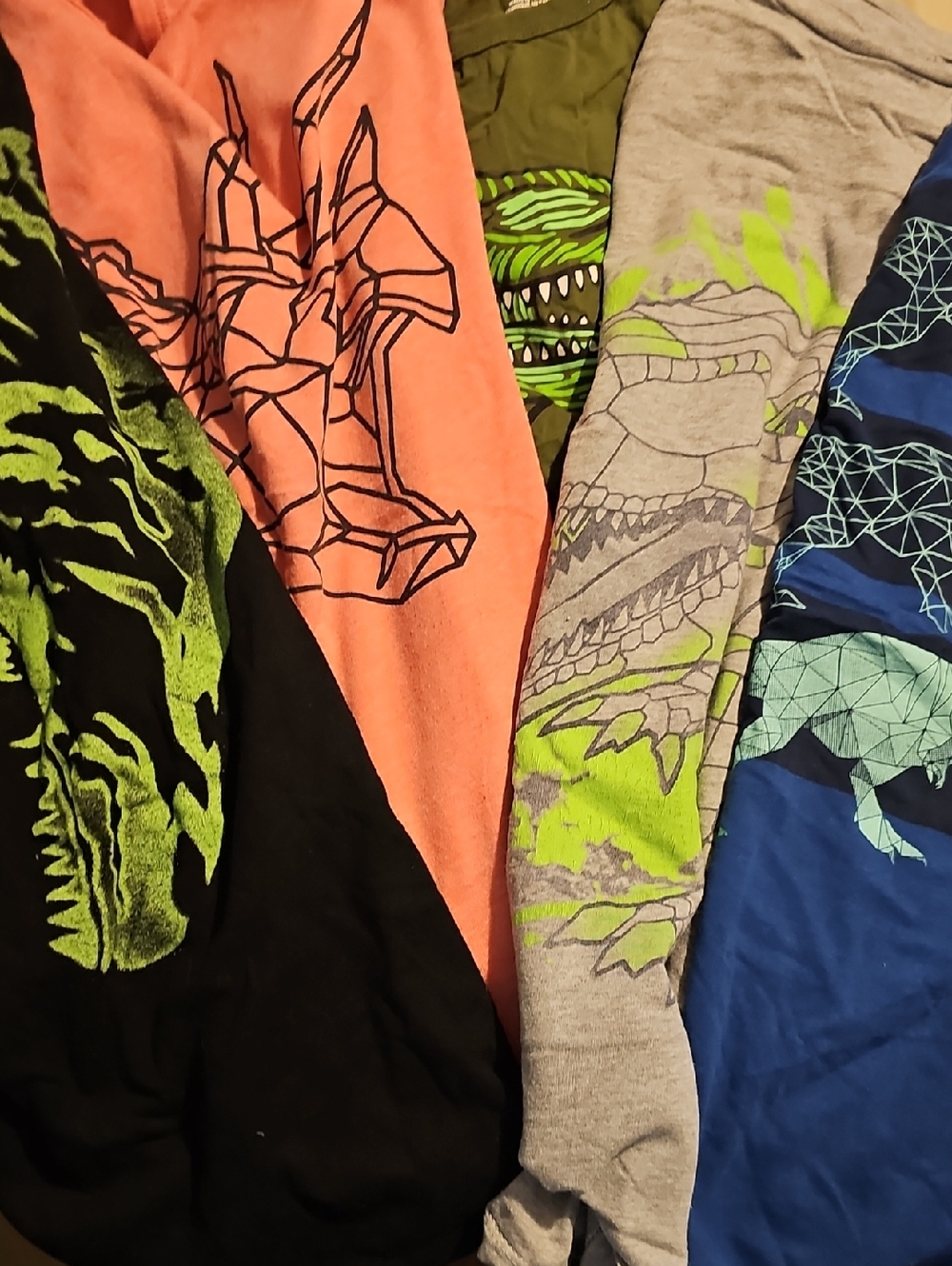 Lot Of 5 Boys Xxl Graphic Dinosaur Tee Bundle Child Place Brand